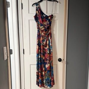 Nicole Miller Multicolor One-Shoulder Dress